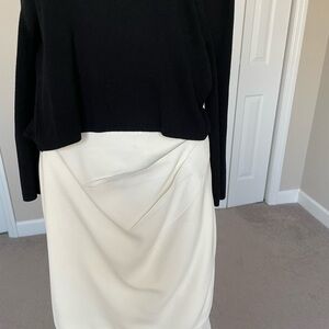 3.1 Phillip Lim Black and Cream Asymmetrical Skirt